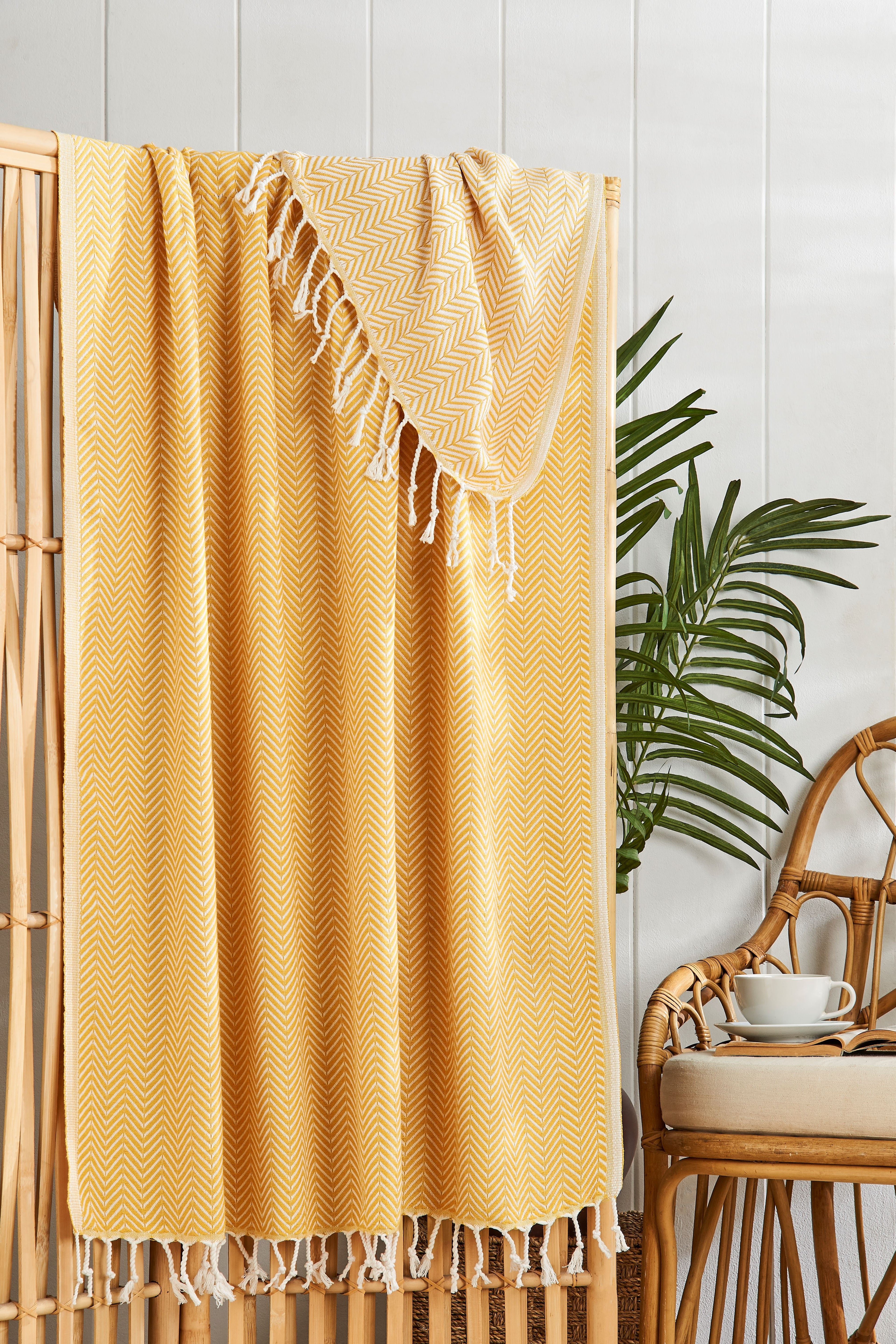 Fula Sarı Peştamal 90x180 cm