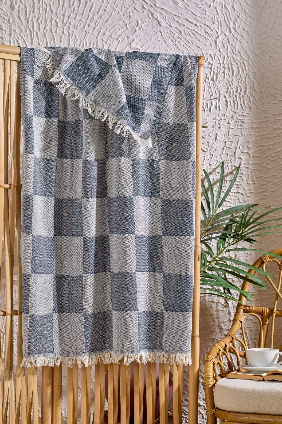 Dama Lacivert Peştamal 90x160 cm