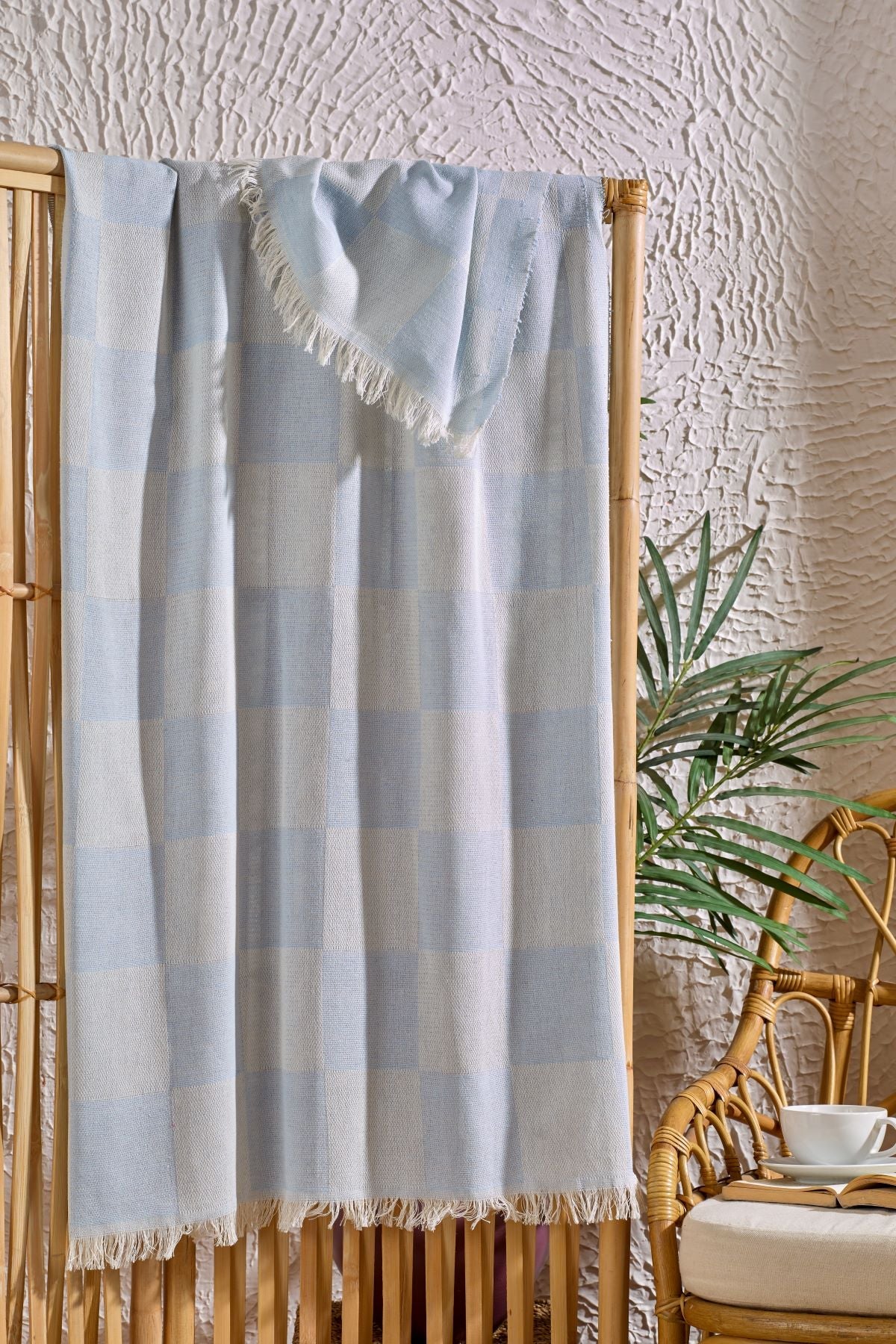 Dama Mavi Peştamal 90x160 cm