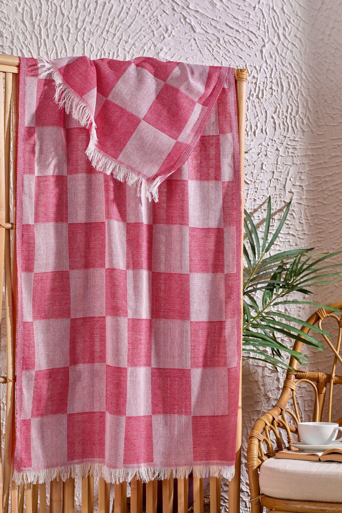 Dama Kırmızı Peştamal 90x160 cm