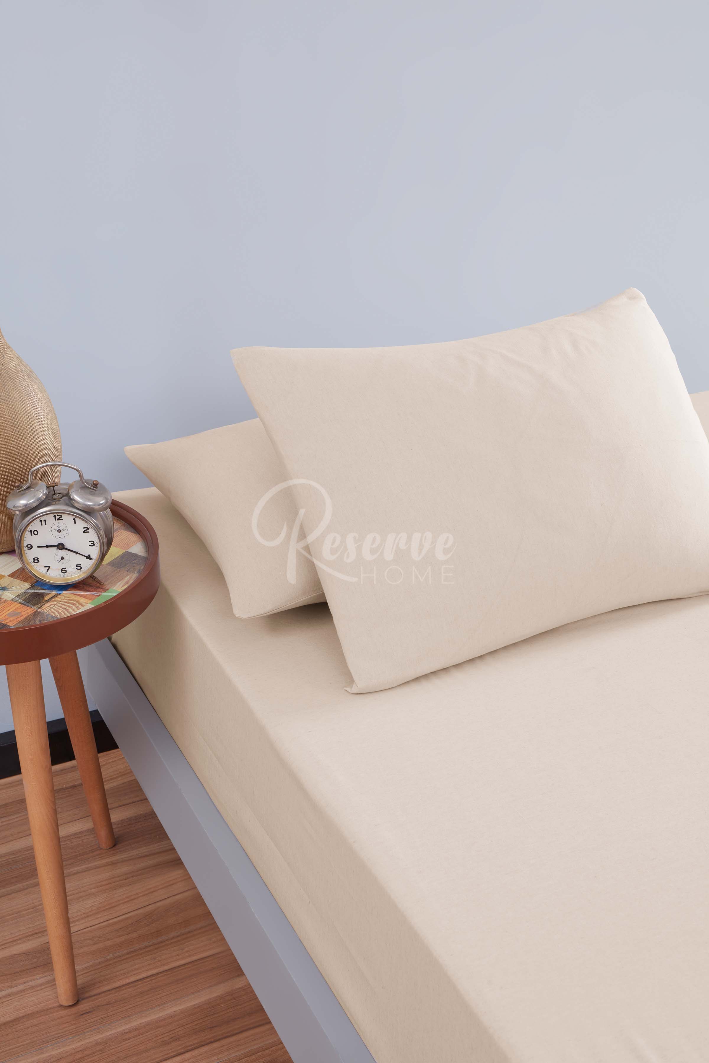 Vitale - 2'li Bej Yastık Kılıfı