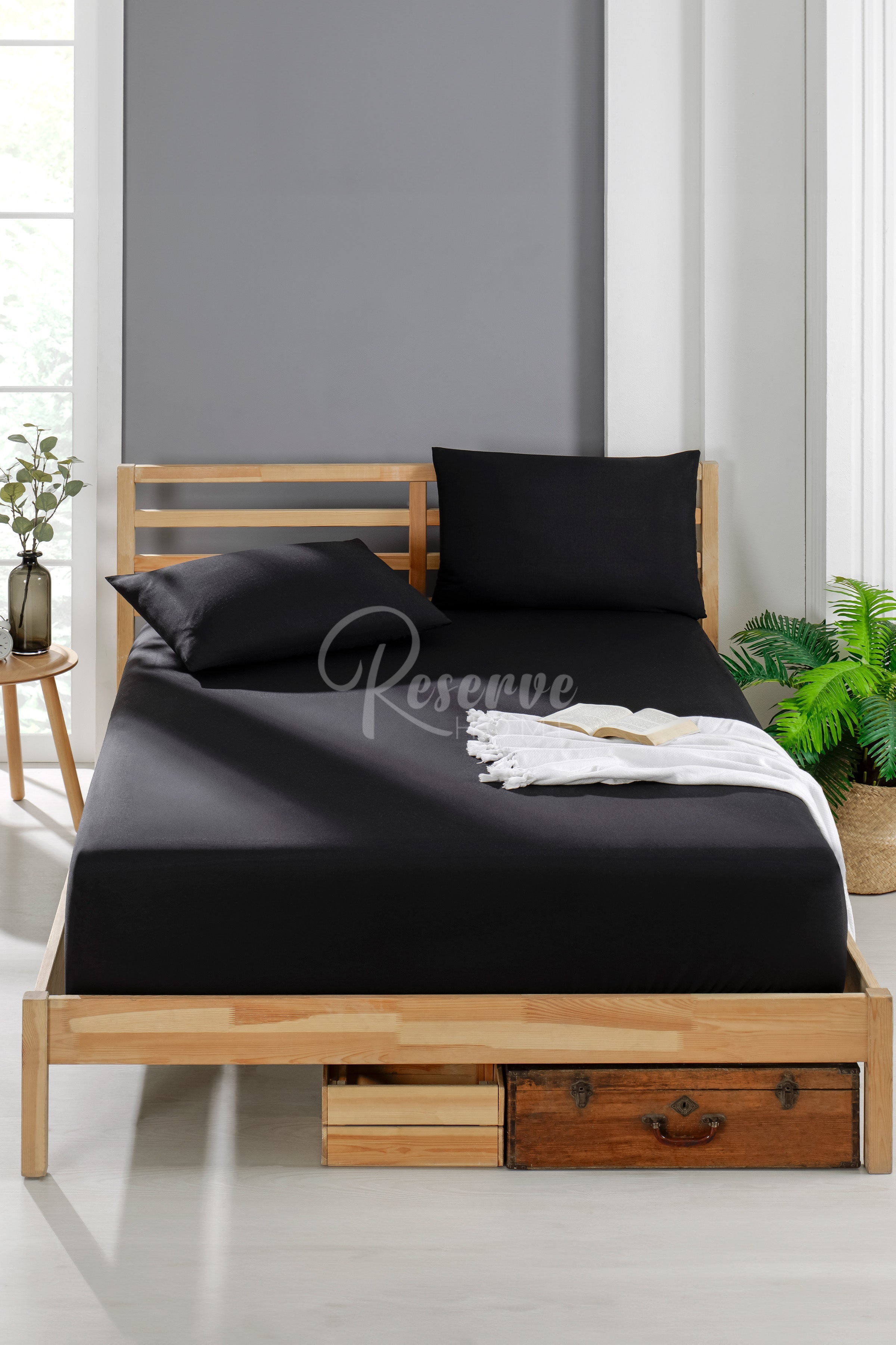 Flori - Siyah Çarşaf Takımı