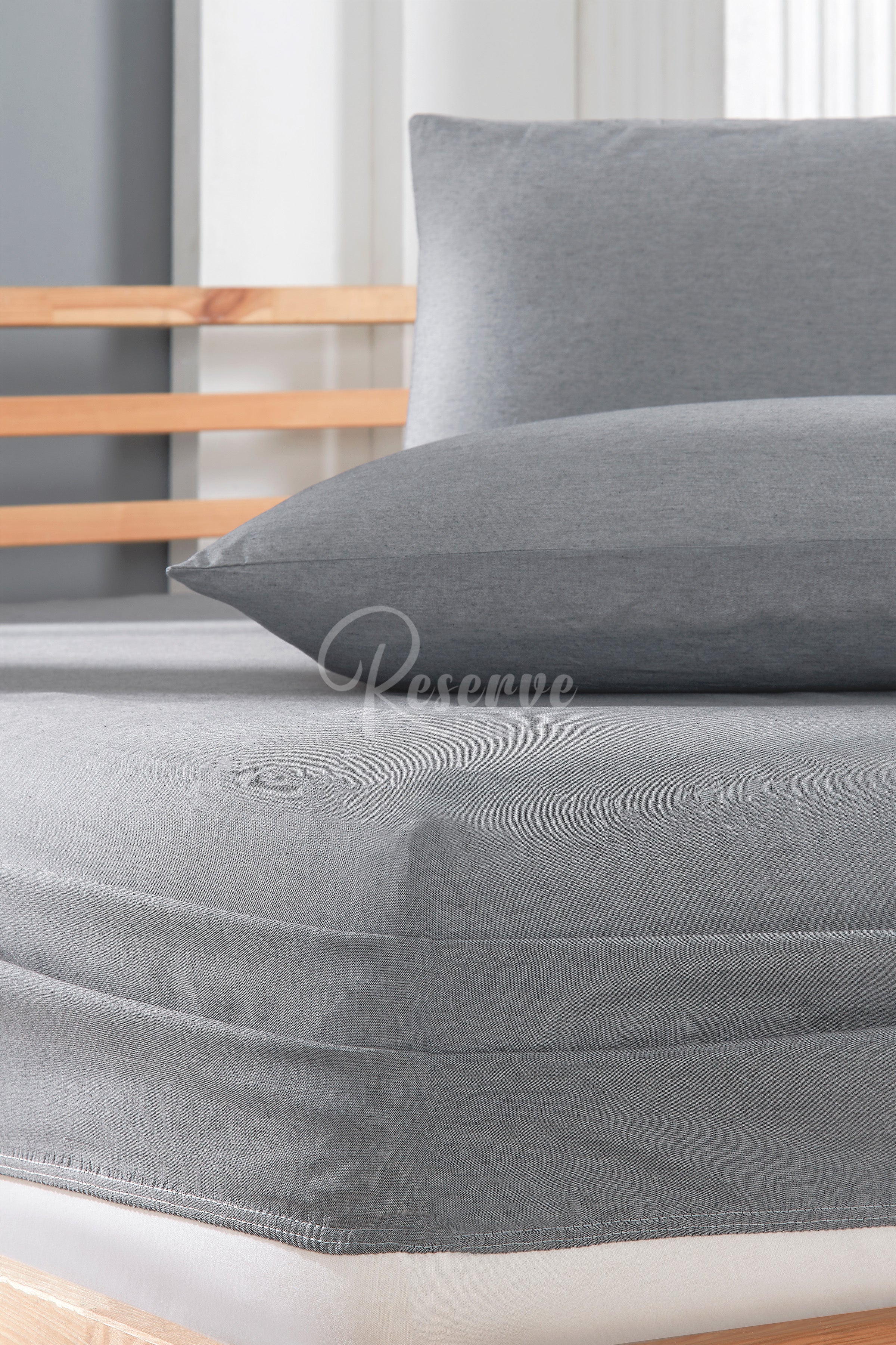 Flori - Antrasit Çarşaf Takımı