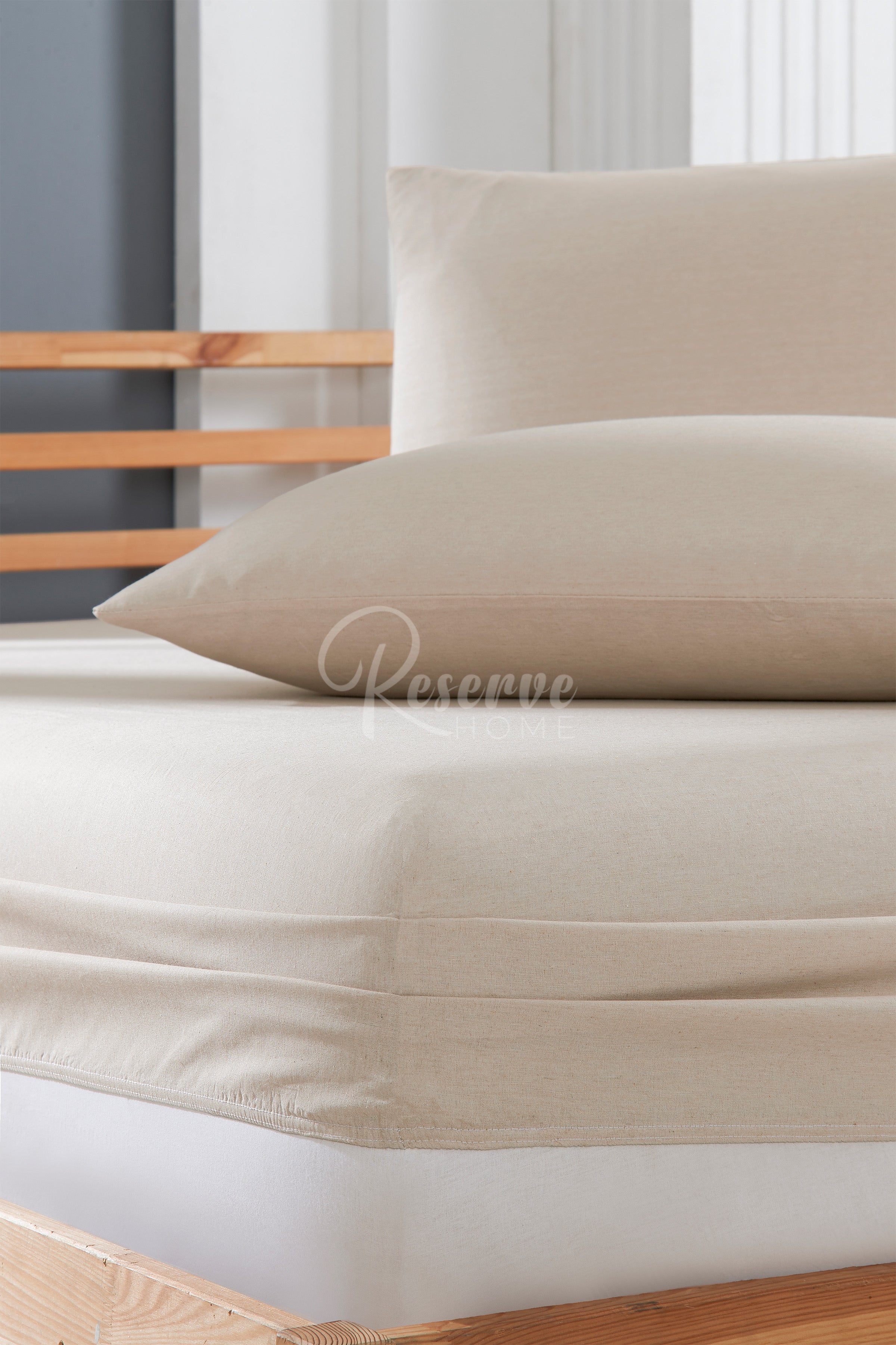 Flori - Bej Çarşaf Takımı