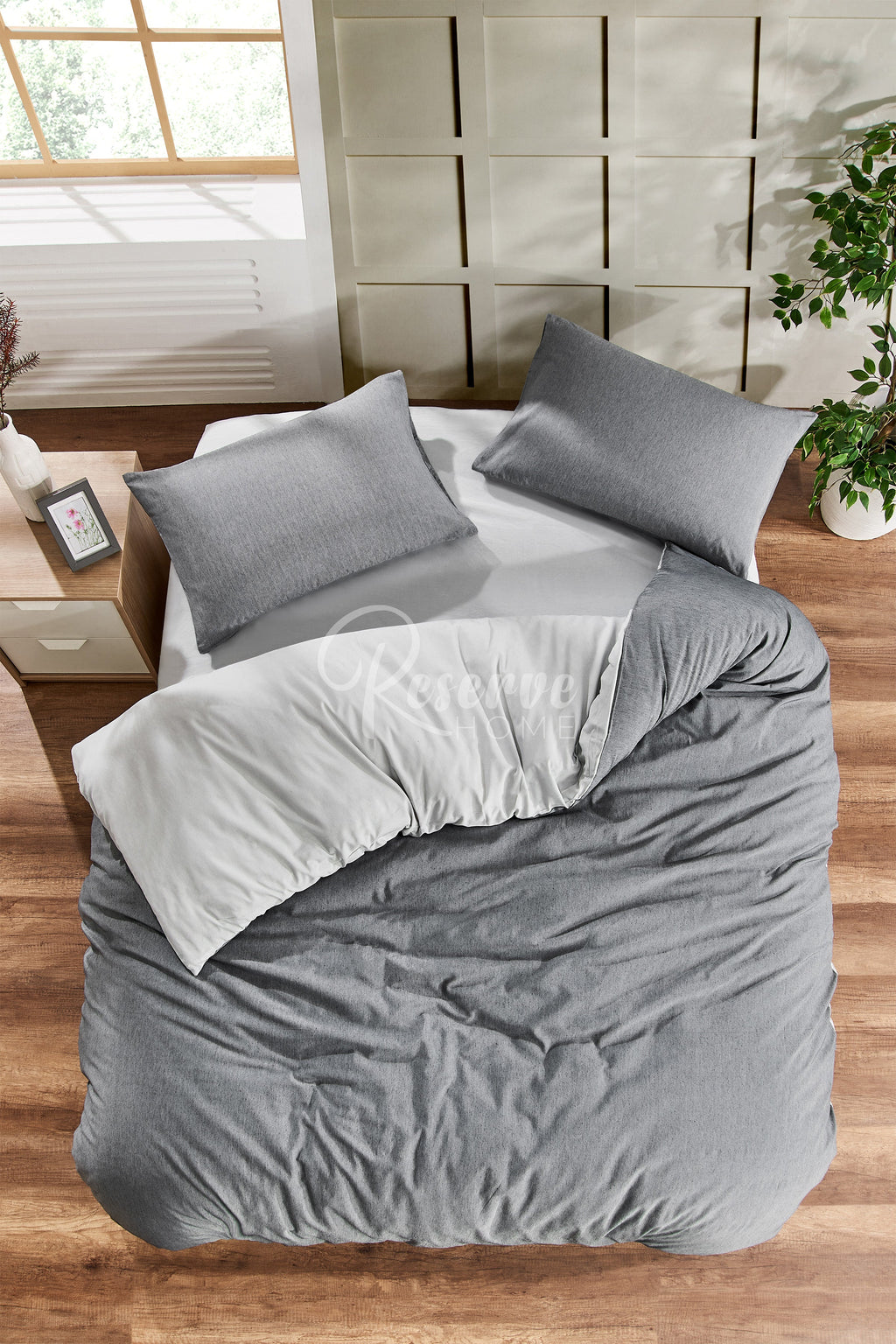 Bernetta - Antrasit Gri Nevresim Takımı