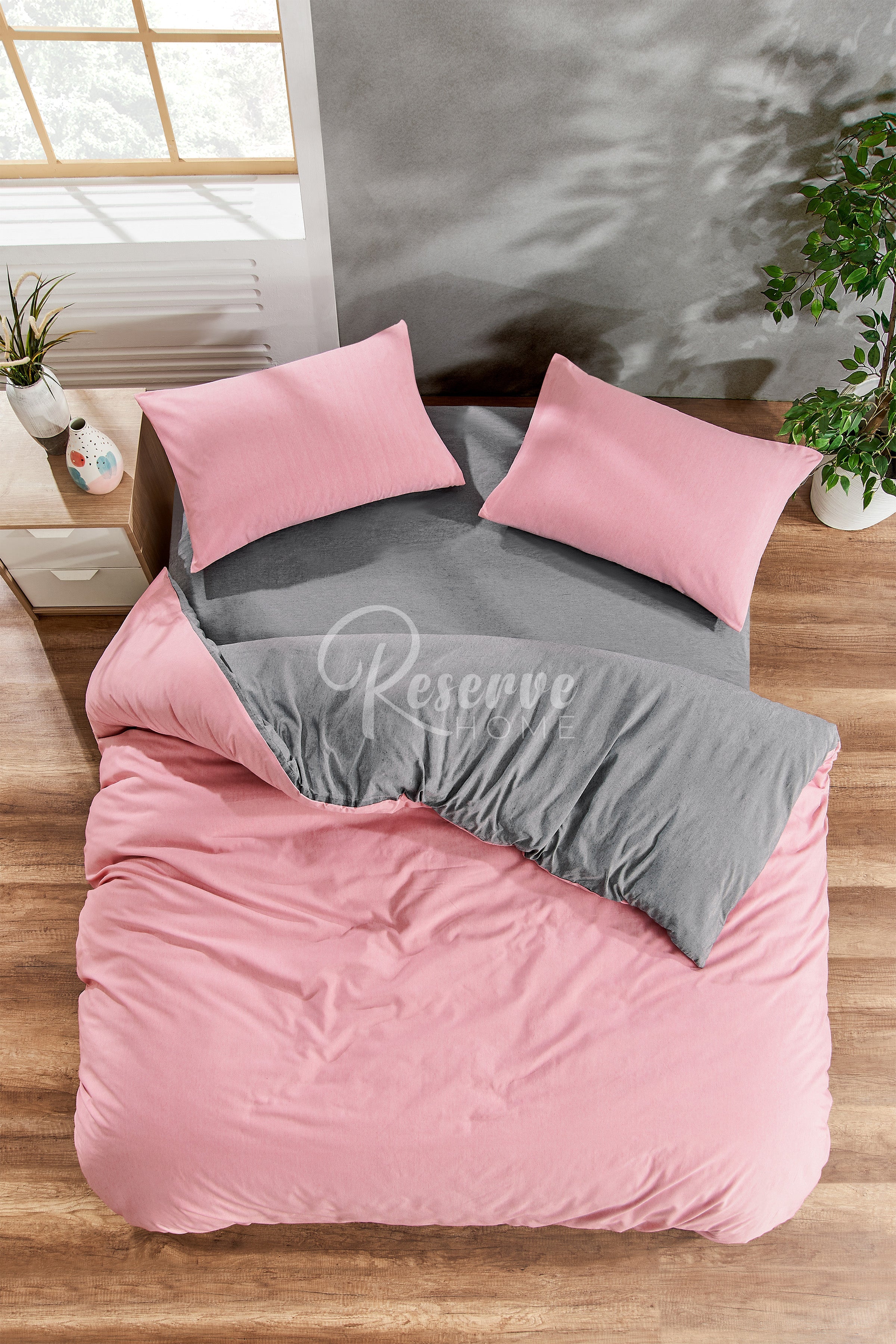 Valeri - Mürdüm-Antrasit Nevresim Takımı