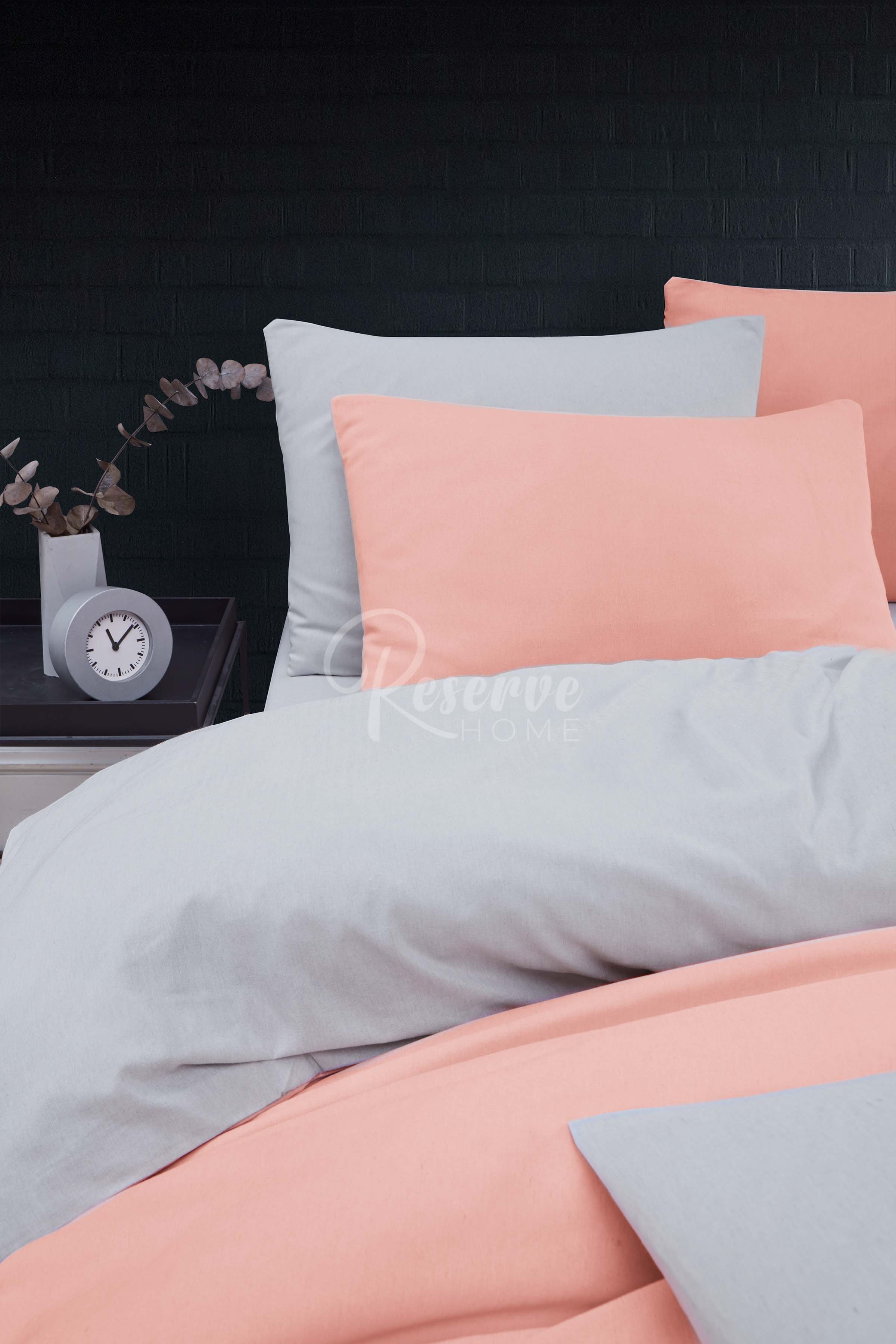 Liona - Somon Gri Nevresim Takımı